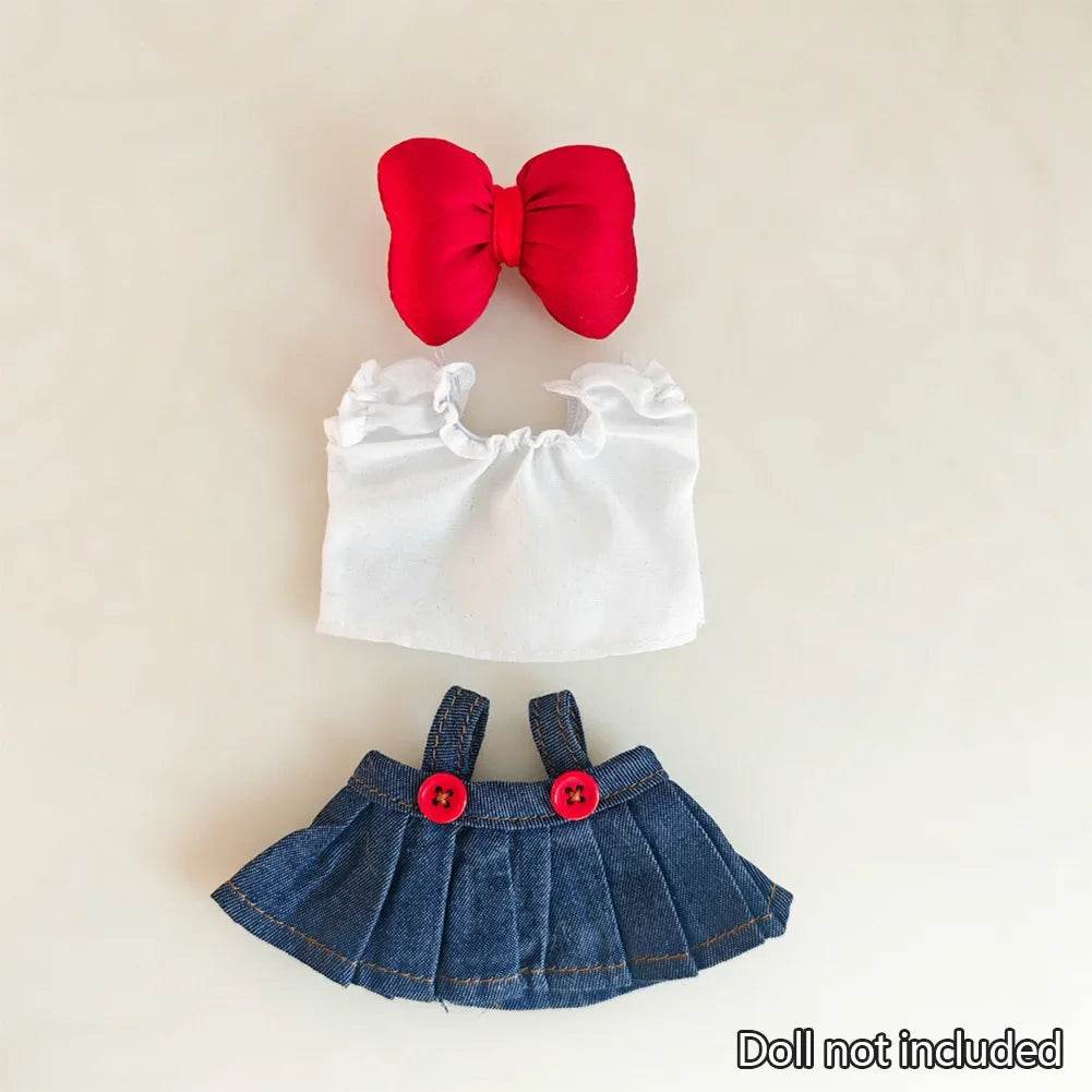 17cm LaBuBu Clothes Outfit Accessories For Korea Kpop Exo Labubu Idol V1 V2 Strap skirt set Clothing Gift - LaBuBu