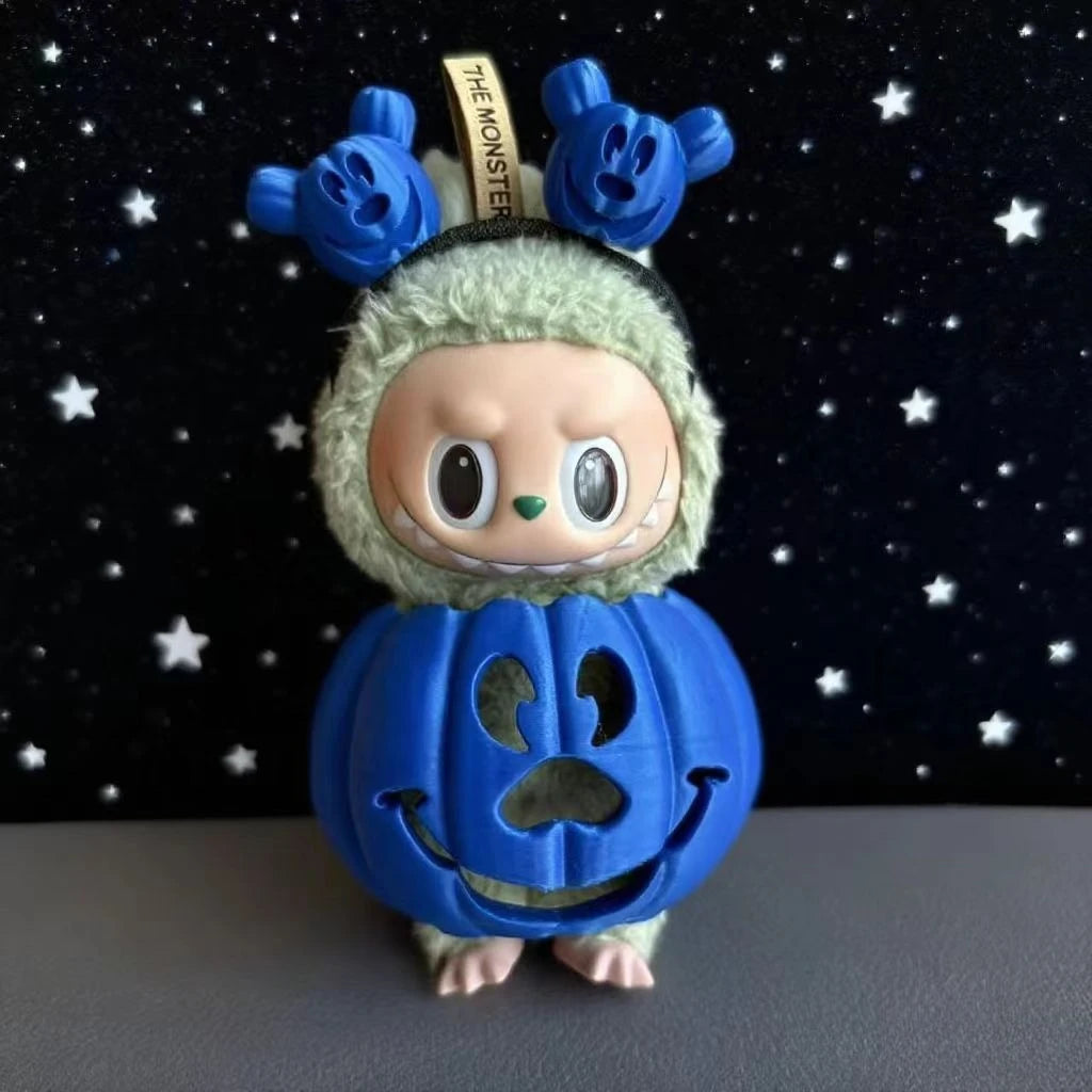 Labubu Halloween Costume Pumpkin 3D Printed Halloween LaBuBu Clothes Outfit 15-17cm - LaBuBus Monster