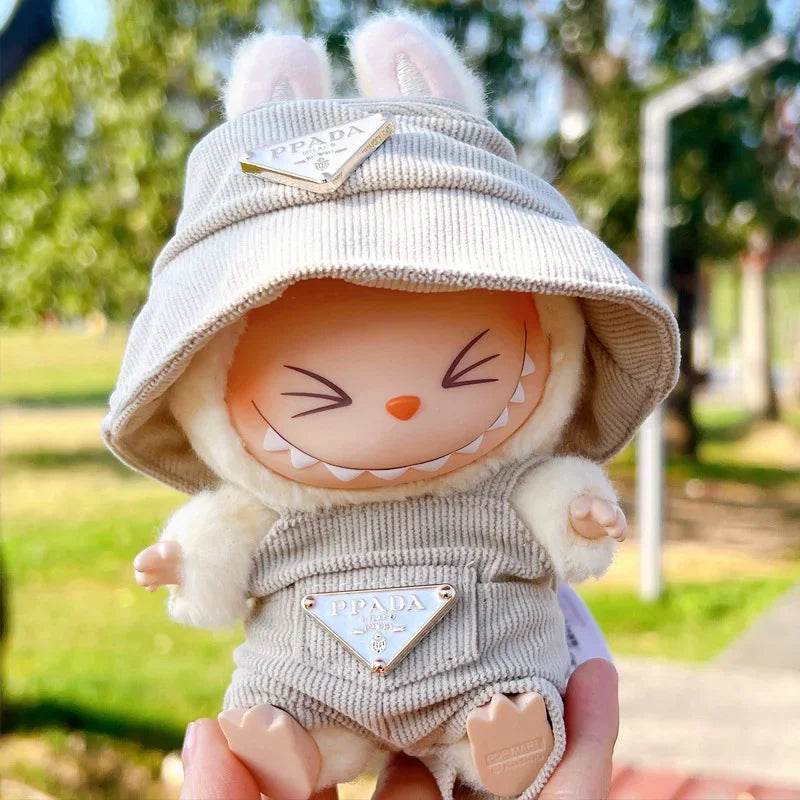 Labubu Clothes Coudroy Prada Set with Hat 15-17cm - LaBuBu