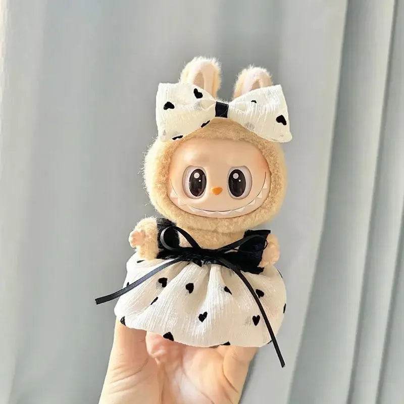 17cm LaBuBu Clothes Outfit Accessories For Korea Kpop Exo Labubu Idol V1 V2 Strap skirt set Clothing Gift - LaBuBu
