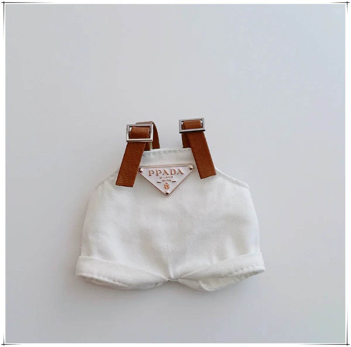 For 17cm v1v2 Labubu Clothes Labubu Sitting Party Hat Bib Pant Shoes Dolls Accessories Cute Decoration Game Toys - LaBuBu