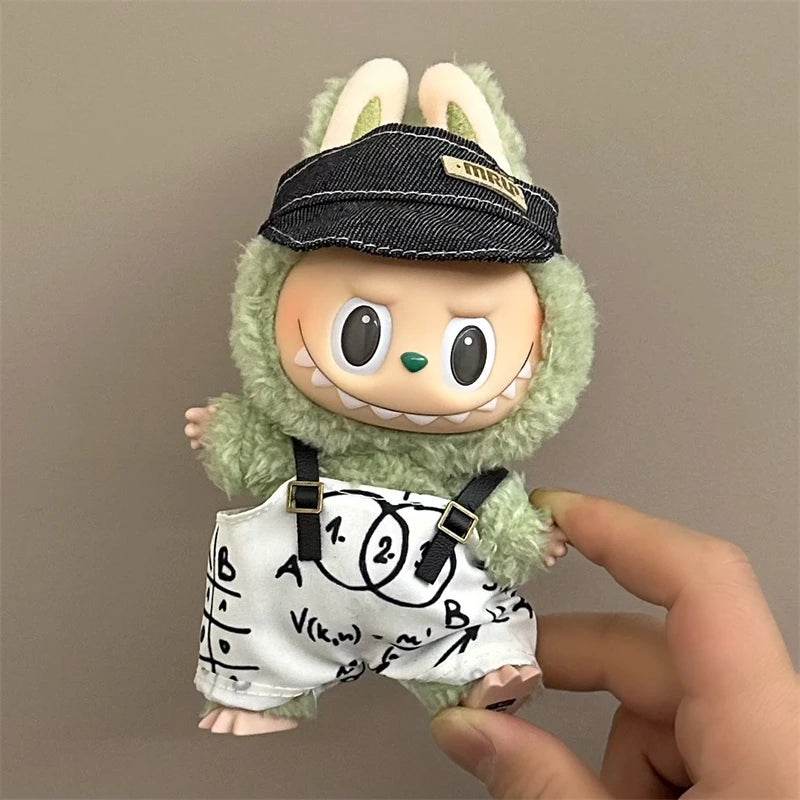 Labubu Clothes Korean Hat and Pants Set to Suit LaBuBu 15/17cm V1 V2 - LaBuBu