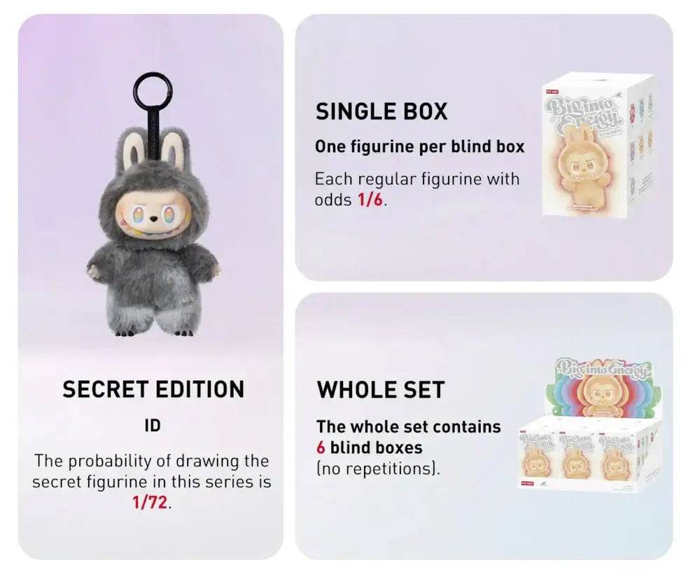 The Monsters Authentic Big into Energy Series V3 Vinyl Plush Pendant Blind Box (New, Sealed) 15cm | LaBuBu Dolls - LaBuBu