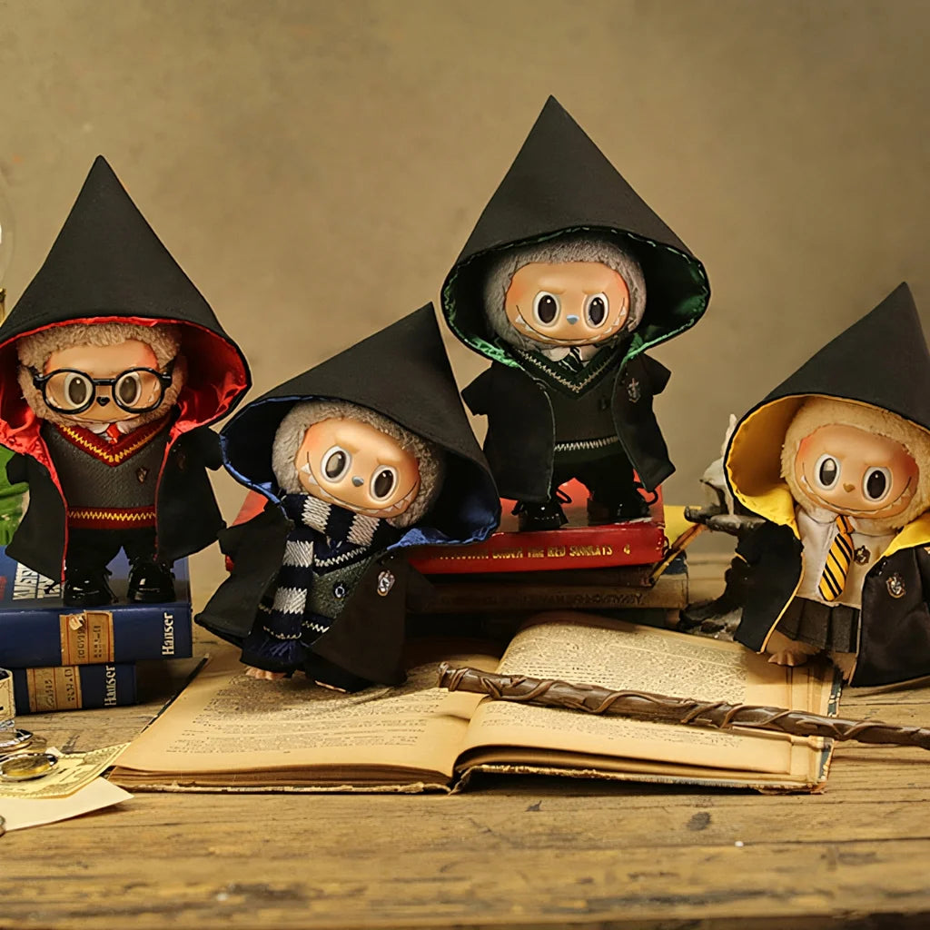 15-17cm Labubu Halloween Wizard School Uniform Full Set Harry Potter Inspired Hogwarts Outfit | LaBuBu Clothes - LaBuBus Monster